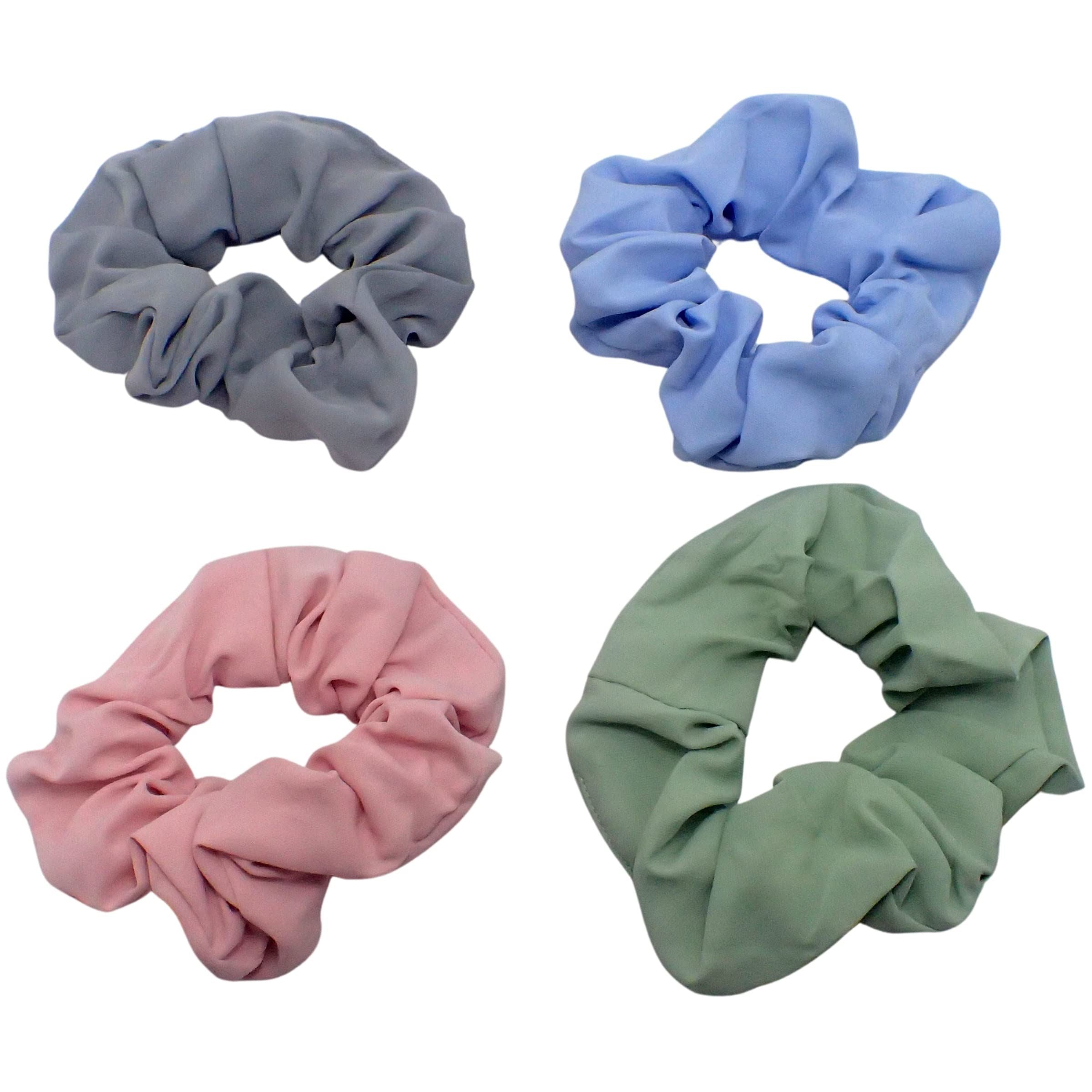 4pc Scrunchies for Girls and Women, Hair bobbles for Women, Hair Ties, Hair Scrunchies, Hair Accessories, Elastic Hair Bands for Women